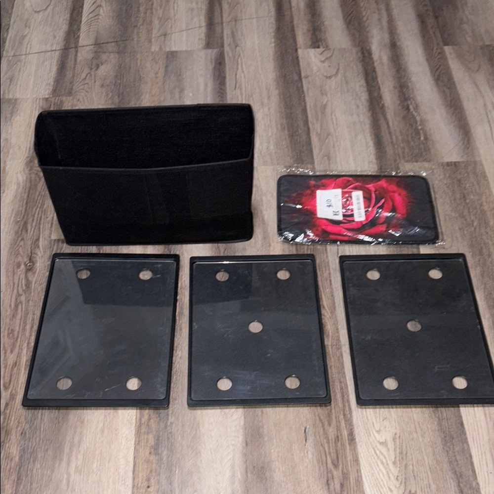 SOLD Black office organizers and mouse pad